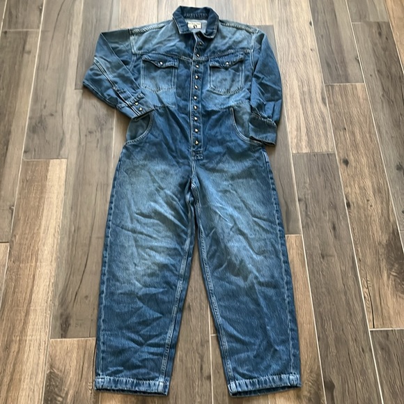NEW! We The Free xCare Townes High Noon Denim Long Sleeve Pants Jumpsuit  Small - Picture 6 of 10